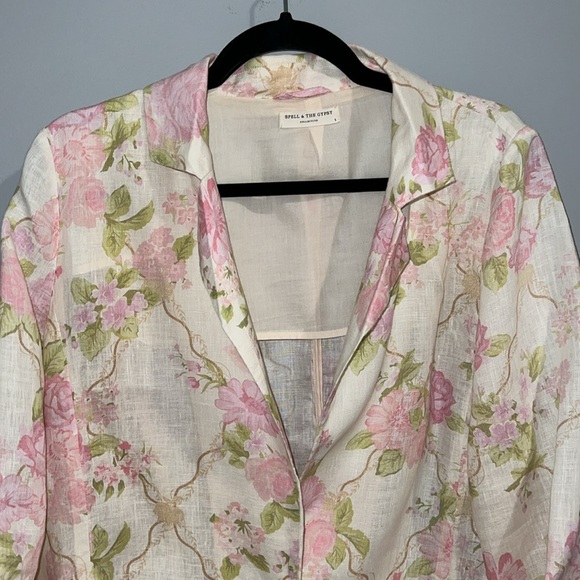 SPELL ~ ROSE GARDEN LINEN BLAZER - Picture 7 of 16